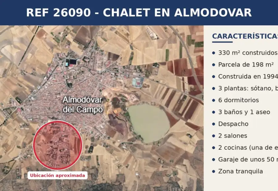 Chalet dentro del nucleo urbano en Almodóvar del Campo